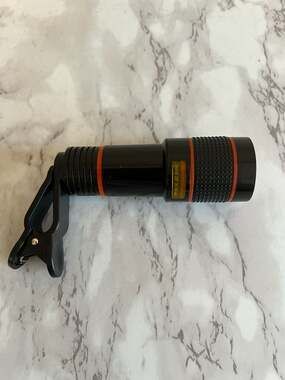 Universal 12X Mobile Telephone Zoom Lens and Smartphone Camera Lens Accessory Ki